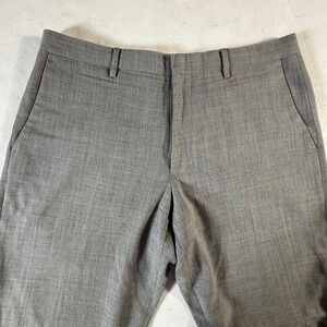 J Crew Voyage Thompson Wool Dress Pants Mens 34x26 (Actual) Gray Flat Front